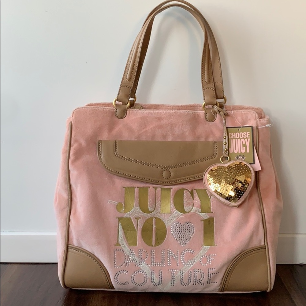 Juicy Couture Pink Damsel Tote Bag.